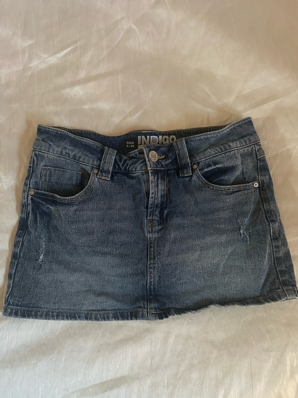 INDIGO Women’s Dark Blue Denim Skirt - Classic Indigo Wash